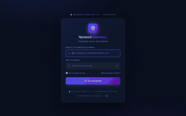 Aperçu animé du site de l'application Netsuit